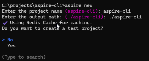 Do you want to create a test project?
