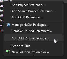 Add .NET Aspire package&hellip;