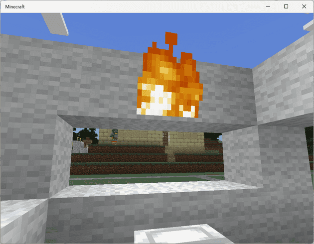 Burning wool house