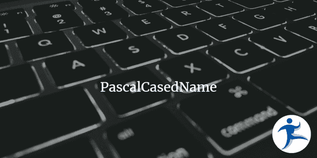 PascalCasedName, with a keyboard in the background